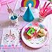 Unicorn Party Supplies Set 16 Kids Magic Birthday | 80 Pack Pieces Plates 350GSM Napkins Cups Straws Straw Decorations | Perfect First Girls Boys Children Favors Disposable Eco Paper Tableware