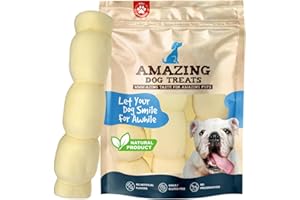 Amazing Dog Treats - Beef Cheek Rolls (Mega Thick 10" - 3 Pcs) - Safe Rawhide Alternative Dog Chew - Great for Power Chewers - Long Lasting Dog Chew - Retriever Rolls for Dogs