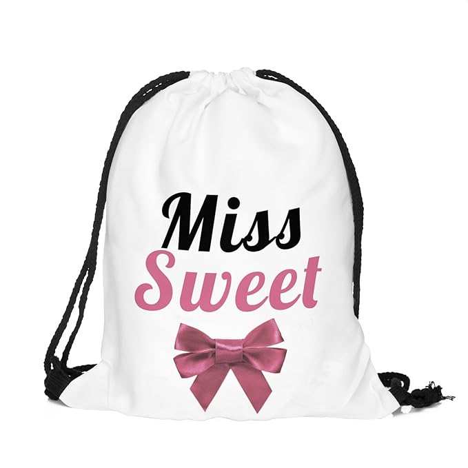 BetterStylz Jahn2 Miss Sweet Freunde BFF Best Friends Partner Turnbeutel Rucksack Sport Beutel Gymsack Hipster Tasche vers. D