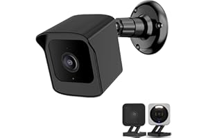 PEF Mount for All New Wyze Cam V4 and V3, Weatherproof Protective Cover and 360 Degree Adjustable Wall Mount Solid Housing for Wyze V4 and V3 Outdoor Indoor Smart Home Camera System (Black, 1 Pack)