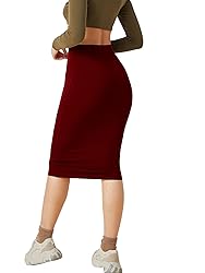 WDIRARA Women's Basic High Waist Solid Elegant