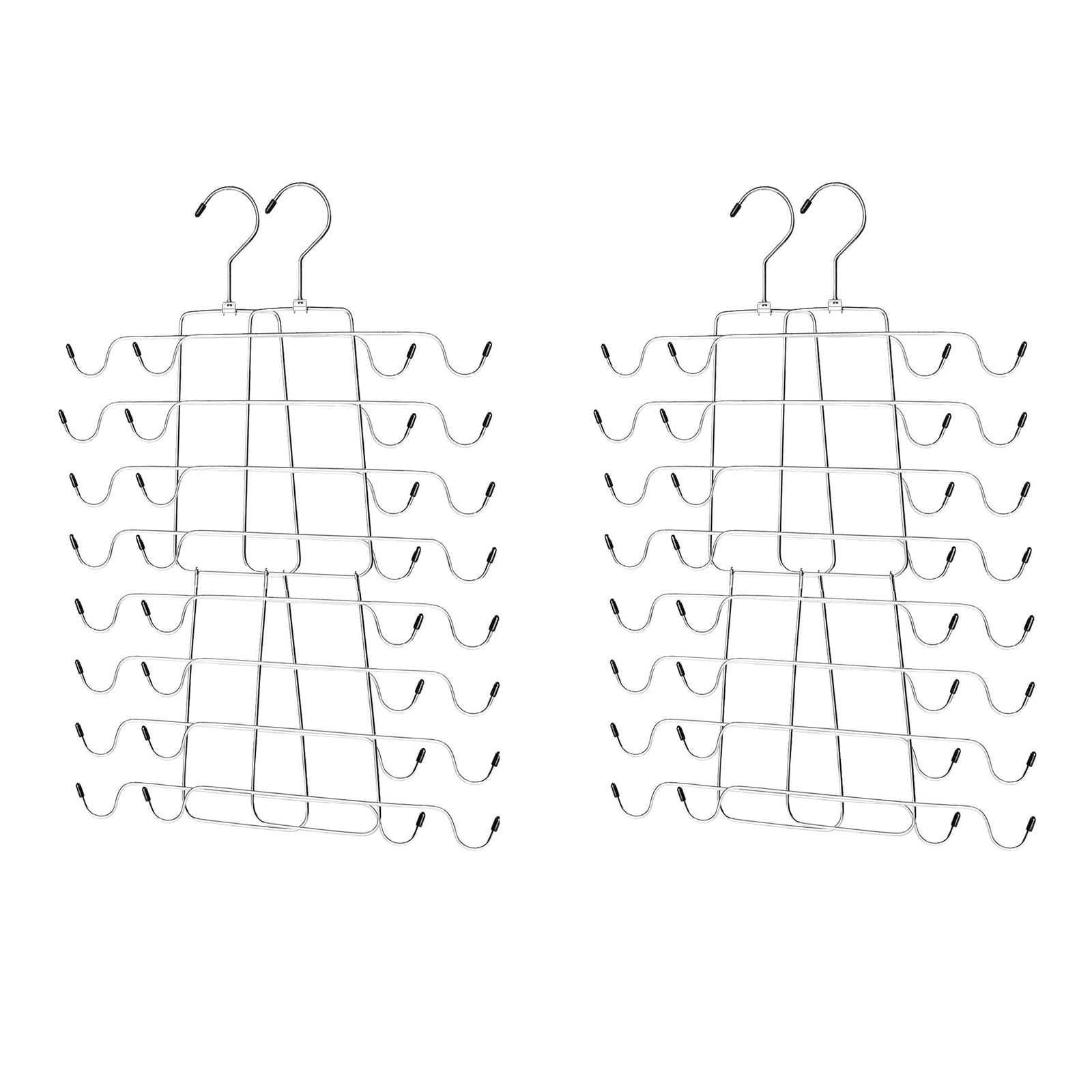 4 Pack Metal Foldable Bra Hangers Space Saving Underwear Hanger for Closet Organizer Rack for Tank Top, Cami, Swimwear, Strappy Dress 8 Layer Multifunction Clothes Organizer