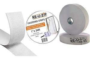 RE-U-ZIP® Hook & Loop Fastener Strips | 24 ft Adhesive Mounting Tape
