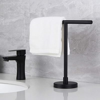 Buy Free Standing Matte Black Countertop Rack Modern Hand Towel Stand For Bathroom Kitchen Or Vanity Hand Towel Holder Online In Turkey B08dflcjqn