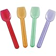 Karat U2400 (Rainbow) 3.7" PS Disposable Gelato Spoon, Rainbow (Pack of 2000)