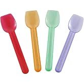 Karat U2400 (Rainbow) 3.7" PS Disposable Gelato Spoon, Rainbow (Pack of 2000)