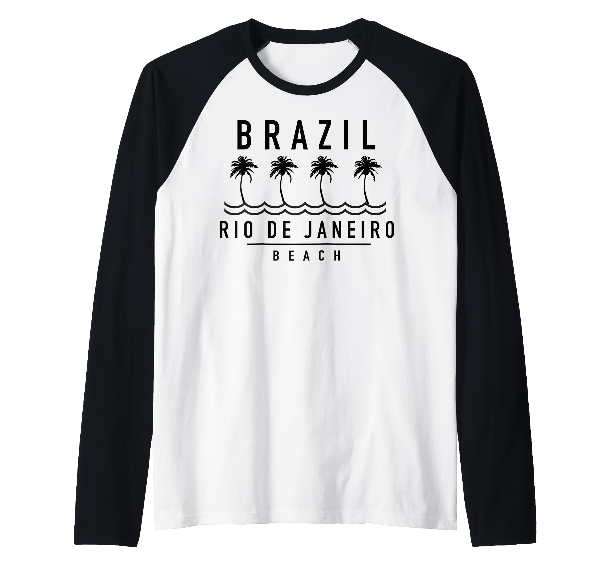 Brazil Rio De Janeiro Beach Raglan Baseball Tee