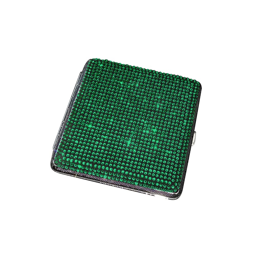 Case For Women Asudaro Bing Stainless Steel Portable Creative Diamond-Studded Ladies Case Car Storage Box, green, One Size