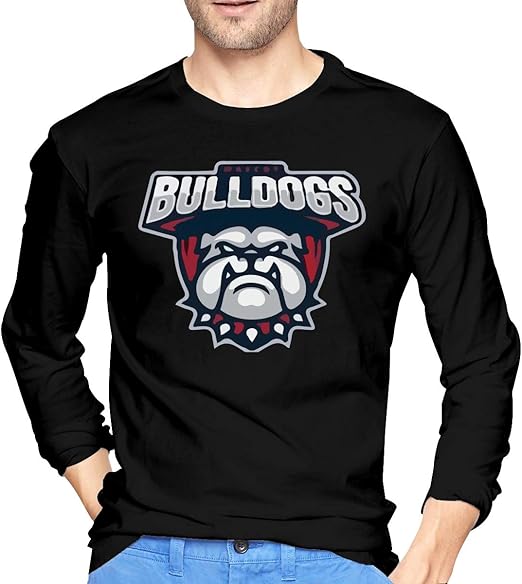 Amazon.com: Georgia Bulldog Men's Tee Tops Crew Neck Long Sleeve T-Shirt Black: Clothing