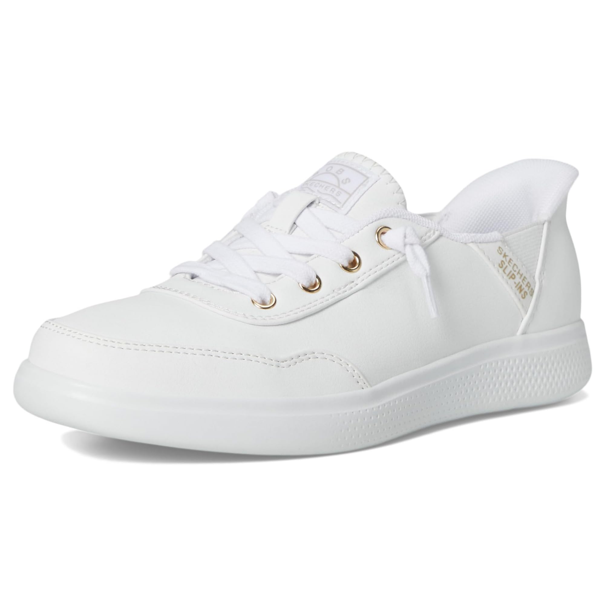 Skechers Women's Hands Free Slip-Ins Bobs Skip – B Cute Classic, White, 12 Wide Image
