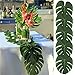 Tropical Palm Leaves Jungle Party Decorations Plant Imitation Leaf for Hawaiian Luau Birthday Hula Theme Party Supplies(48PCS)