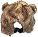 Brown Grizzly Bear Animal Hat, Realistic Plush Costume Headwear