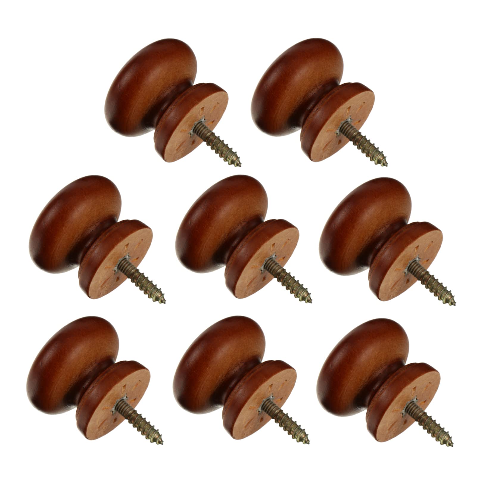 SEWOART 8pcs Self-Tapping Solid Wood Handle Wood Cabinet Handles Door knob Rustic Furniture Wardrobe Cupboard Door Drawer knobs knob Jewelry Box Round