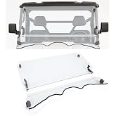 HECASA Clear Flip Windshield Compatible with 2015+ Massimo MSU Bighorn | Front; Compatible with 2015+ Massimo MSU Bighorn Coleman Outfitter HiSun Cub Cadet Challenger 500/700 UTV Windscreen; Plastic