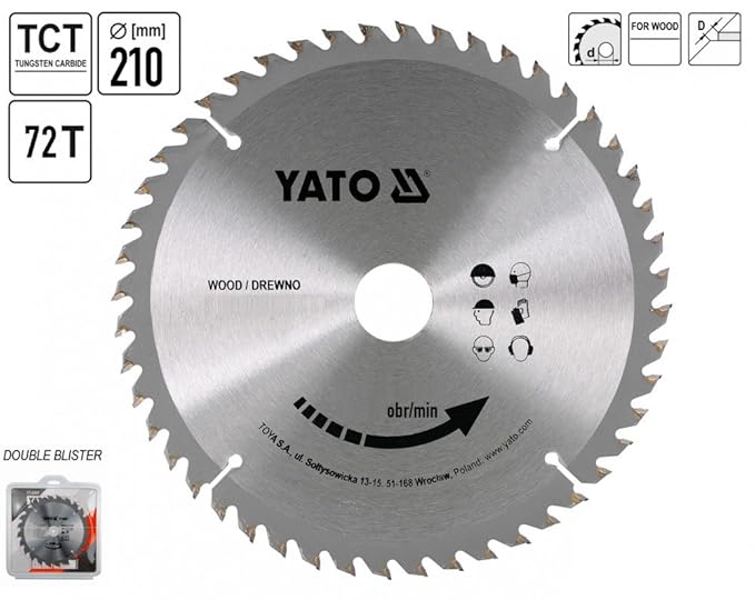 HM Sägeblatt 210 x 30 , 72 Zähne , TFZ , für Alu, Kunststoff, NE-Metalle