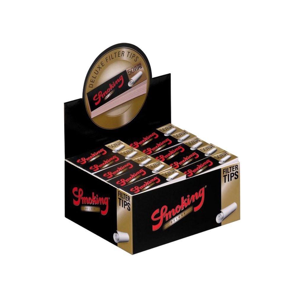 Smoking Deluxe Filter Tips Full Box of 50 Booklets with 50 Filters Per Booklet
