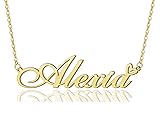 Alexia Heart Name Necklace 18k Gold Plated