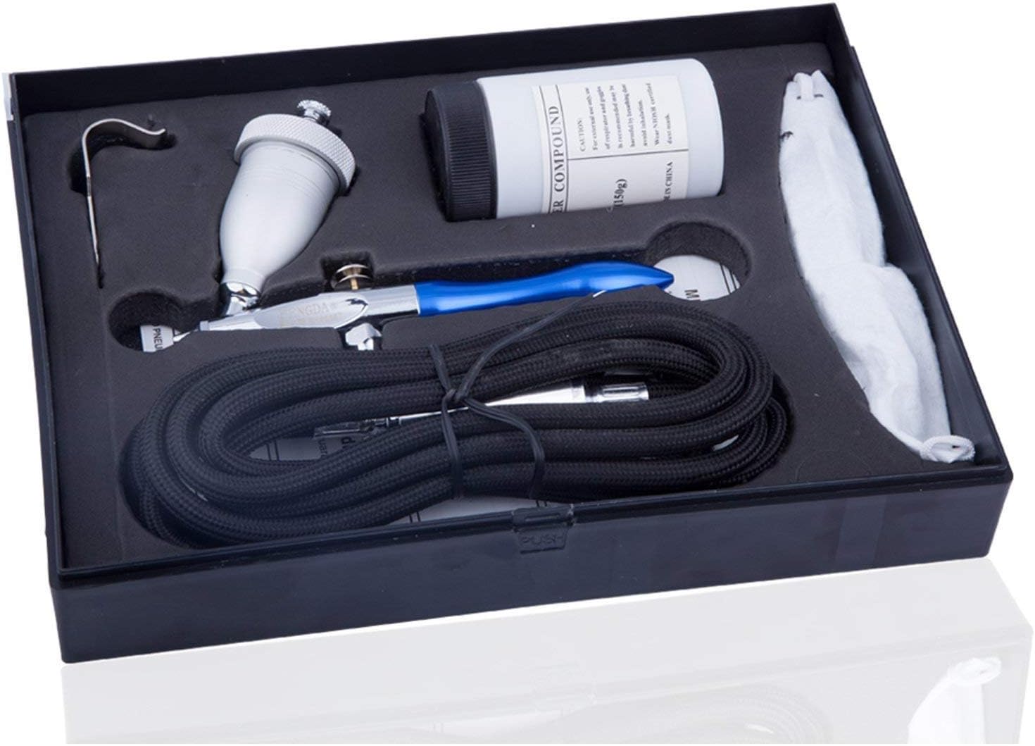 Fengda FE-178 Air Eraser Gun Mini Sandblasting Airbrush Sandblaster Spray Model Air Brush Kit for Art Painting Tattoo Manicure Metal Etching Glass Engraving 0.5mm Spray Gun - Image 5