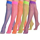Angelina Neon Diamond Net Thigh High