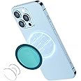 AUROX for MagSafe Base Compatible with PopSocket Phone Grips for iPhone 16/15/14/13/12, Magnetic Base Plate, Removable Socket Grip Base Compatible with MagSafe Cases, Translucent Mint