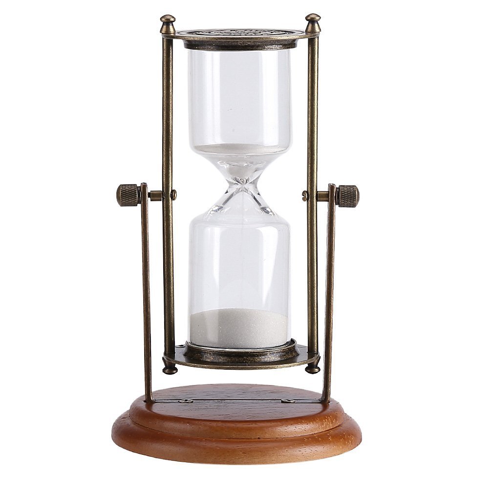 Sand Leaking Timer, Yosoo Vintage 15 Minutes Glass Timer Sand Clock Time Counter Decoration Gift