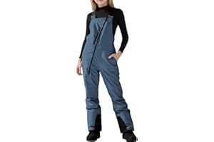YMADREIG Kids Snow Bibs Girls Boys Insulated Snow Pants Winter Windproof Waterproof Ski Overalls Adjustable Snowsuit Pockets