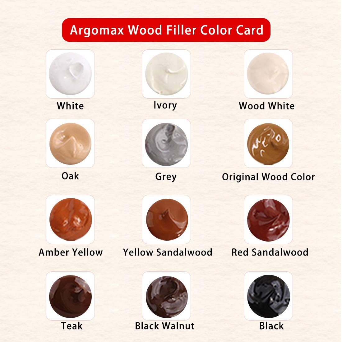 Argomax 12 Color Scratches and Cracks Repair System Kit Cover Wood Scratch Touch Up Filler Restorer for Any Wood