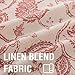 jinchan Linen Curtains for Living Room, Red Floral Paisley Patterned Curtains 84 Inch Length, Light Filtering Ikat Drapes for Bedroom, Vintage Farmhouse Window Treatments, Grommet 2 Panels, Terra Red