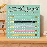 Funny pens,5-Count,Black Ink,Medium Nib 1.0mm,Funny Office Gifts for Coworkers,Personalized Pens Vibrant Funny Quotes Word Daily Pen (Customer Service)