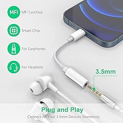 Lightning to 3.5 mm Headphone Jack Adapter, [Apple