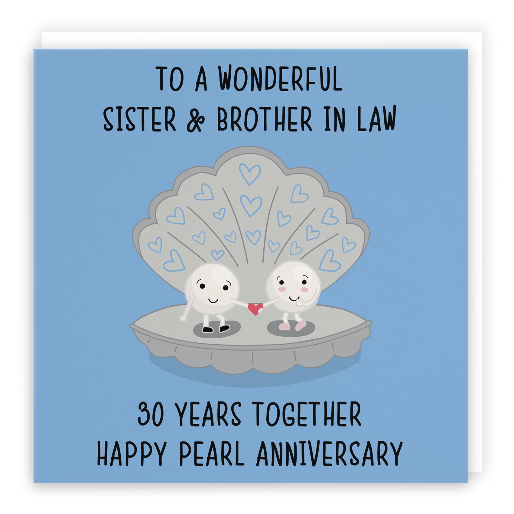 Hunts England - Sister And Brother In Law 30th Anniversary Card - To A Wonderful Sister & Brother In Law - 30 Years Together - Happy Pearl Anniversary - Iconic Collection — image 1