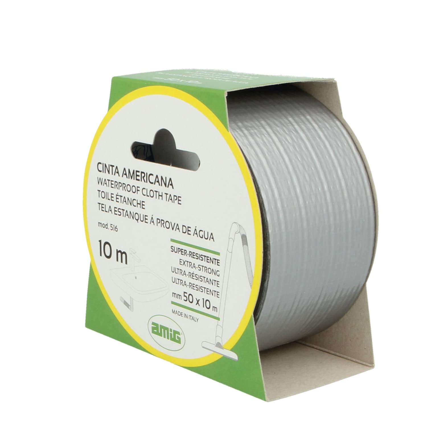 Amig - American Tape | 10m x 50mm | Extra Strong Fixing | Waterproof & Leak Proof | Indoor & Outdoor Use | Colour Gray — image 1
