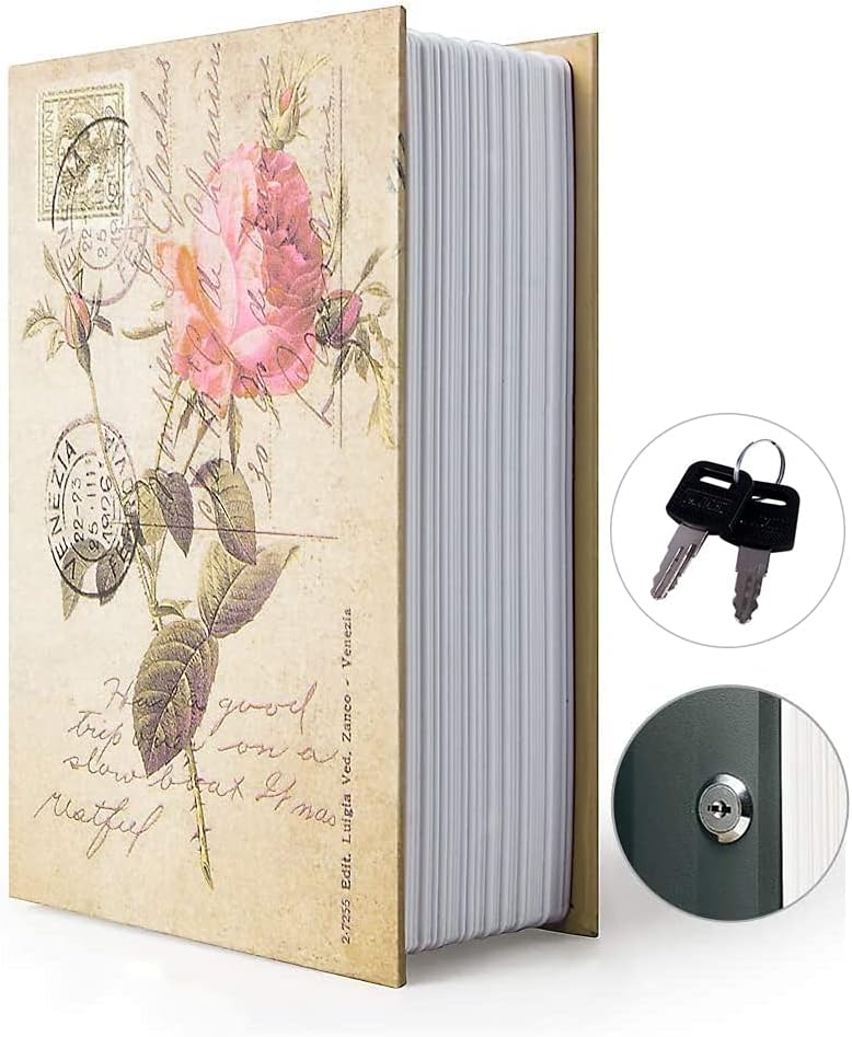 TourKing Dictionary Secret Safe Box with Key Portable Stash Lockable Book for