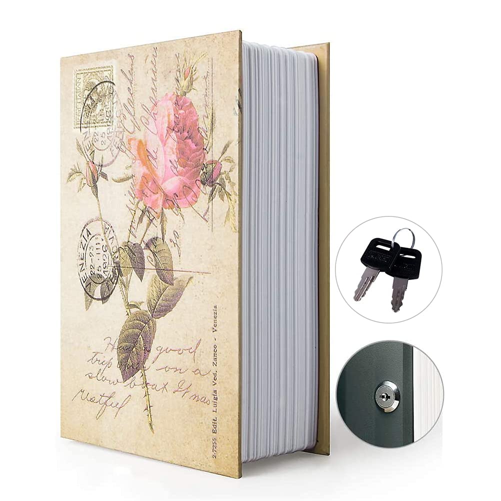 Diversion Storage Box, Dictionary Secret Safe Can Stash Secret Book Safe Security Locker with Key, Portable Cash Jewelry Case Lockable Book Safe for Traveling