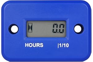 Yooreal Digital Inductive Hour Meter Waterproof IP68 Works on 2/4 Stroke Various ZTR/Riding Lawn mowers, Land Trimmer, UTV Br