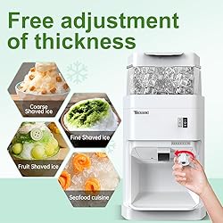 Vtsmax Electric Shaved Ice Machine, 300W Ice Shaver