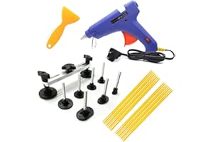 SOTRLO Car Auto Paintless Dent Repair Remover Tool Kits for Hail Damage Door Ding Removal Bridge Dent Puller Kit with Glue Gun and Glue Sticks (18pcs)