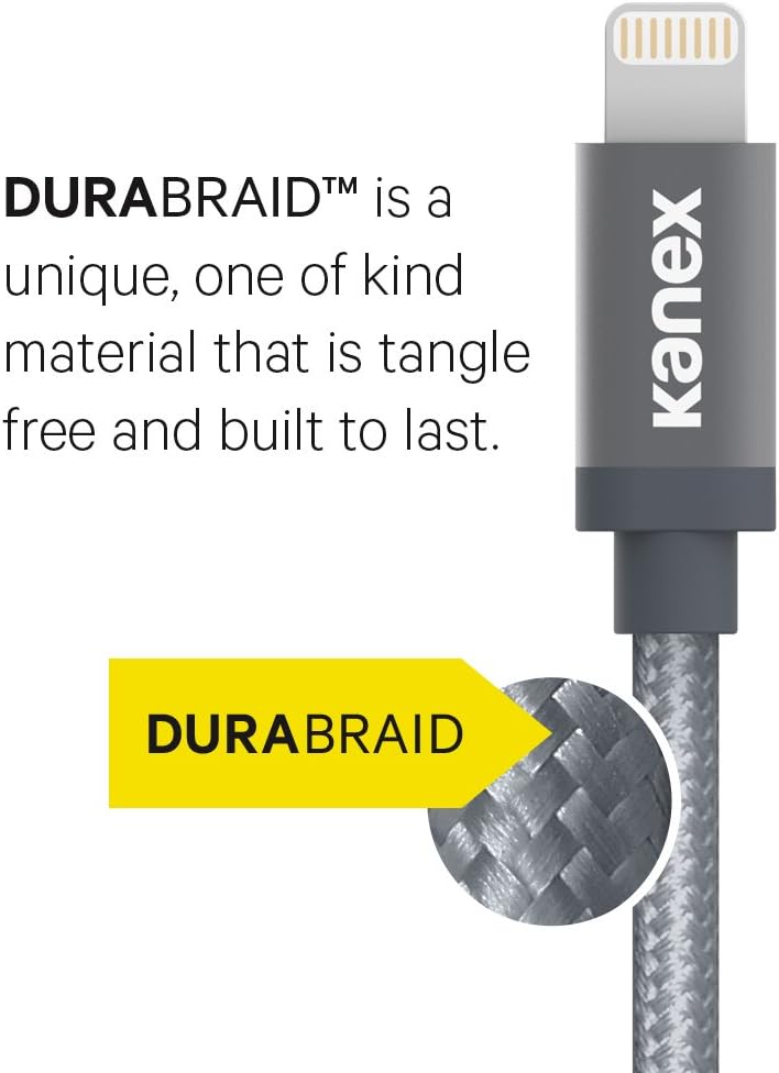 KANEX 1.2 m Lightning USB Cable - Aluminum/Grey, 4' - Image 3