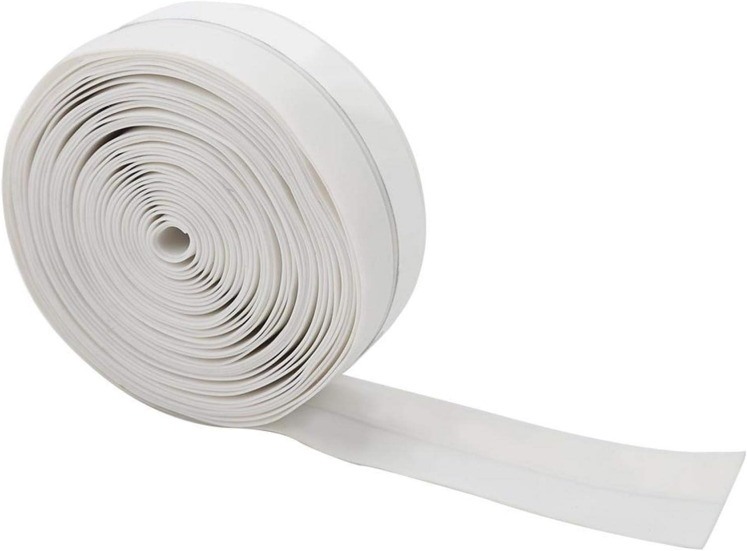 Bathroom Caulk Strip,5M 25mm Self-Adhesive Door Window Sound Insulation Dust Prevent Sealing Strip Sealant Tape Mildewproof Waterproof Sealing Tape for Kitchen (White)