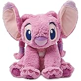 Disney Store Official Angel Medium Soft Toy for Kids, Cuddly Character with Fuzzy Texture and Embroidered Details, Flexible Floppy Ears, Disney Plushy Suitable for All Ages.