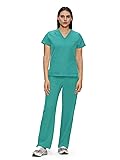 floralhue Scrubs for Women, V-Neck Scrubs Top