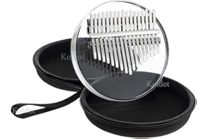 Koldot Kalimba Thumb Piano 17 Key Solid Finger Piano Clear Body Cute Crystal Acrylic Kalimba With Hard Case Gifts with Tuning Hammer