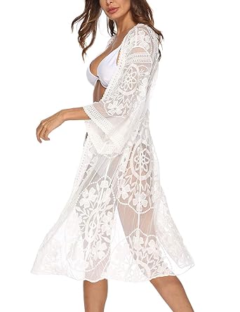 white cover up dress