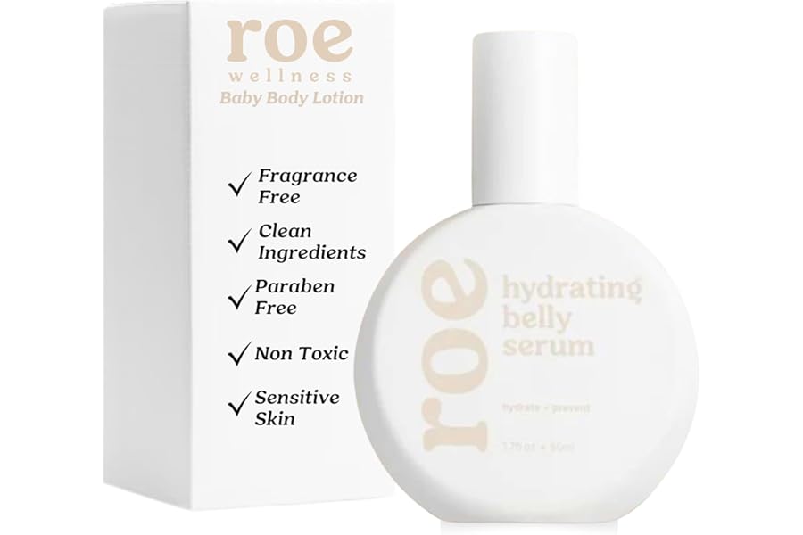 Roe Wellness Stretch Mark Belly Serum/Oil for Sensitive Skin with Long and Short-term Hydration, Increases Skin Elasticity and Firmness Reduce Stretch Marks (Belly Serum)