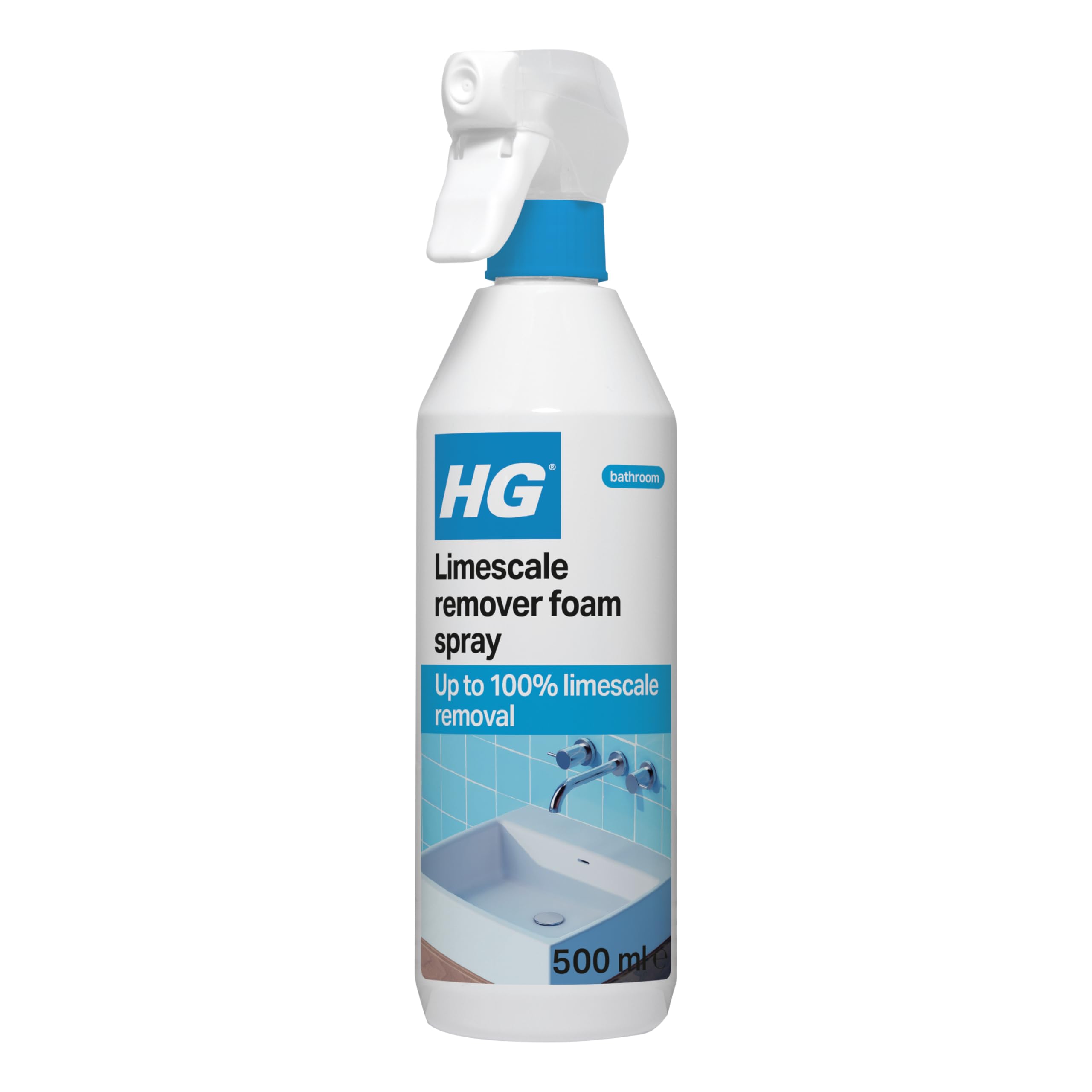 HG Limescale Remover Foam Spray, Kitchen & Bathroom Cleaner, Anti-Scale Surface Spray – 500ml
