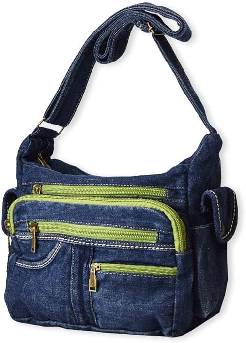 Amazon デニムショルダーバッグ 緑 ショルダーバッグ