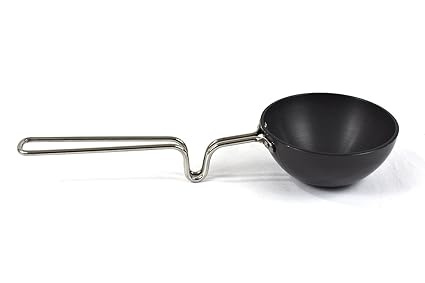Black Diamond Hard Anodized Non Stick Heavy Tadka Pan (TTP2) with U Bend Handle (130 mm)