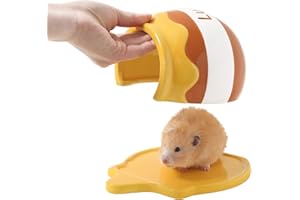 Tafit Honey Shaped Ceramic Hamster Hideout - Small Pet Habitat Decor for Syrian & Dwarf Hamsters, Gerbils, Mice, Rats, Toads