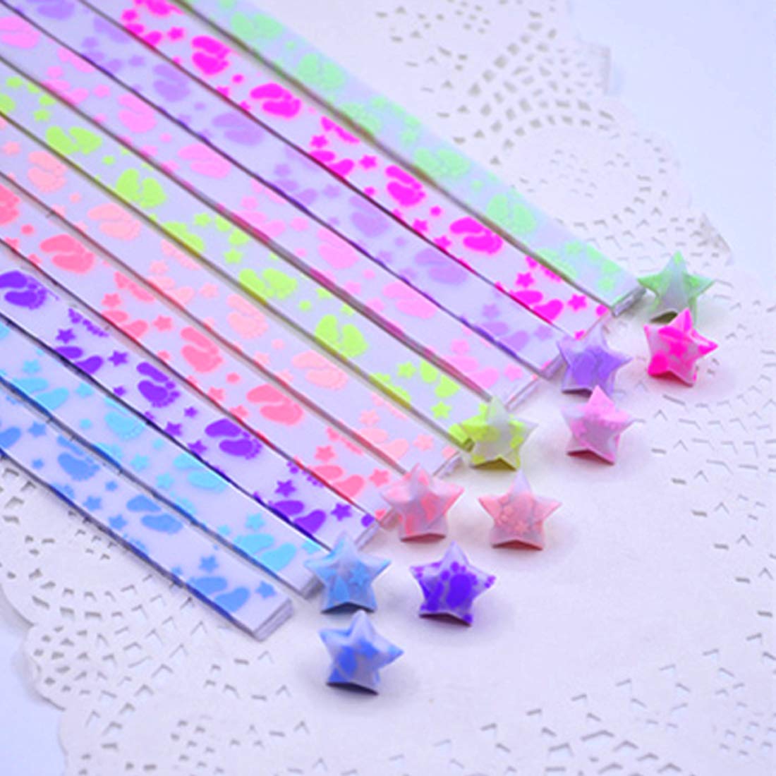 Amazoncom Luminous Star Origami Manual Diy Colored Paper