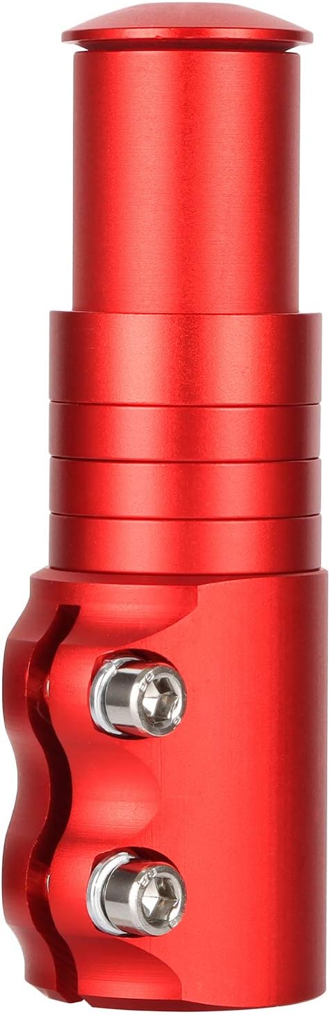 Emoly Bike Stem Riser, MTB Handlebar Riser Extender Bicycle Aluminium Alloy Head up Adapter for Mountain Bike, Road Bike, MTB, BMX, Red